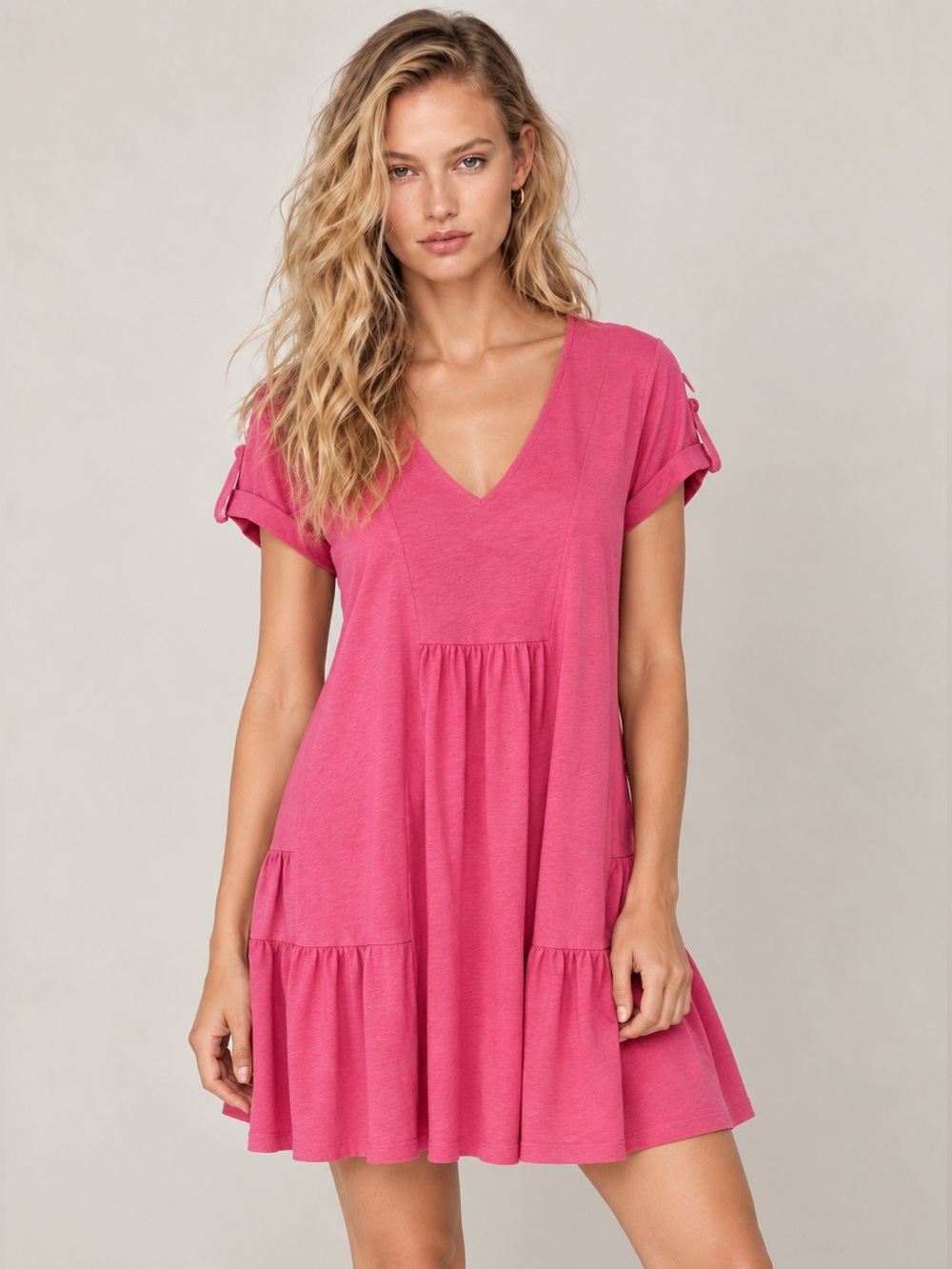 NWT Anthropologie Saturday Sunday Kathie Flounced Dress in Pink Size S